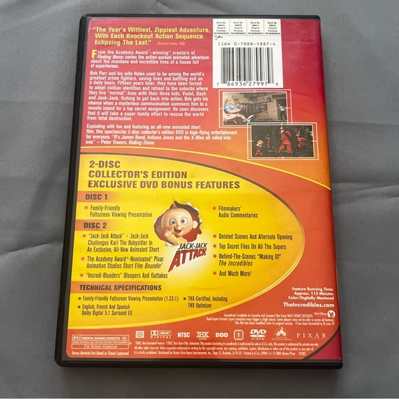 ✨10 for $15✨ The Incredibles Bonus DVD Disc 2 (no Disc 1) - Picture 7 of 8